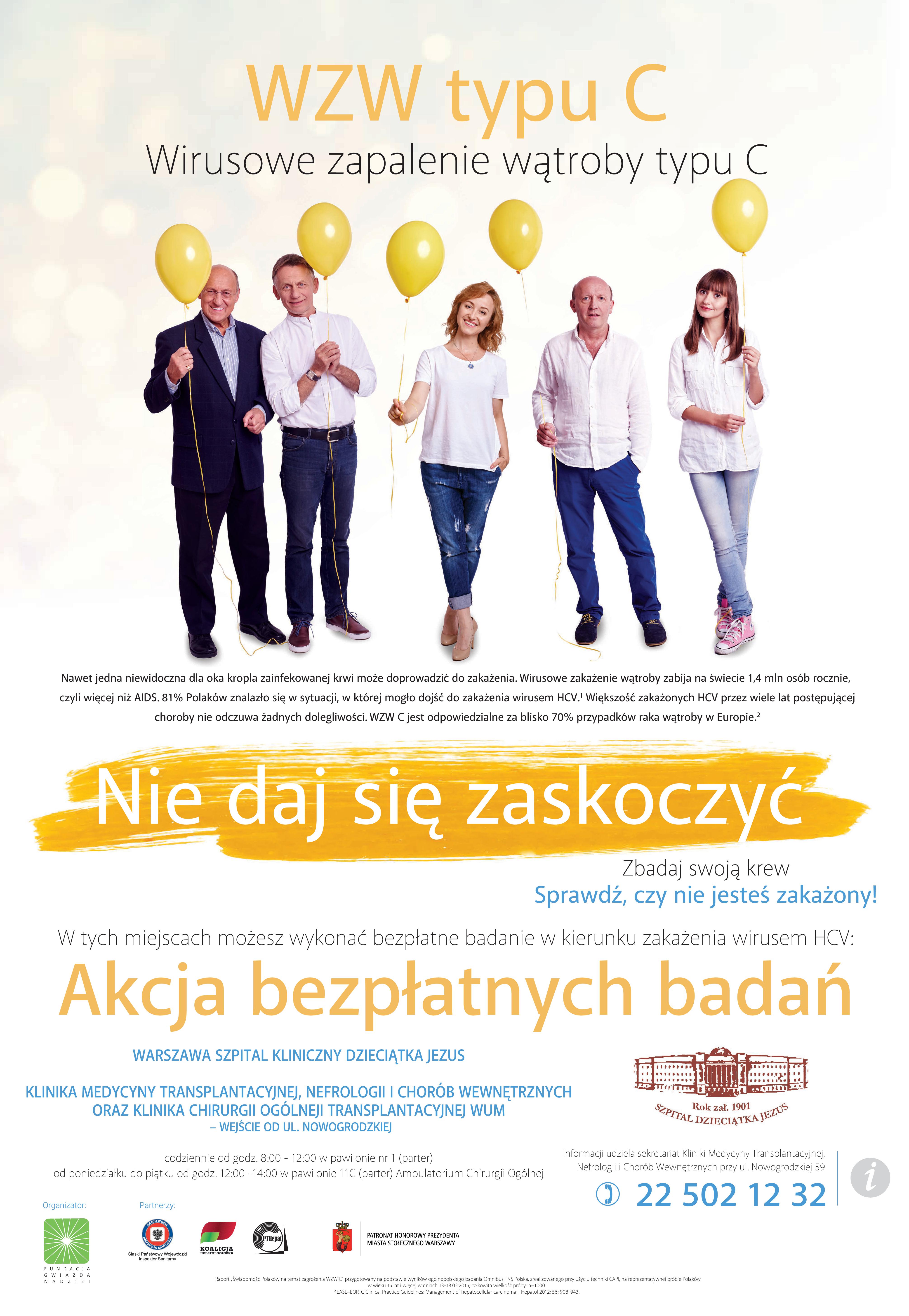 Plakat akcji bezplatnych badan